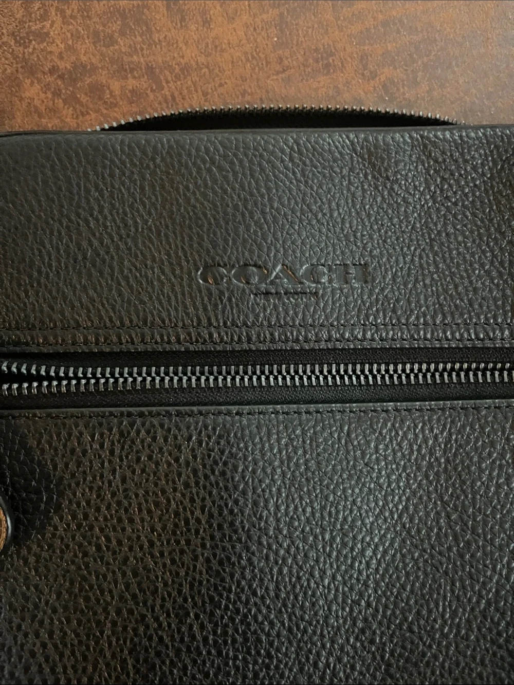 Coach Black Pebbled Leather Small Messenger Crossbody